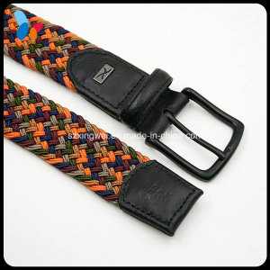 Mixed Color Knit Polyester Elastic Belt for Women